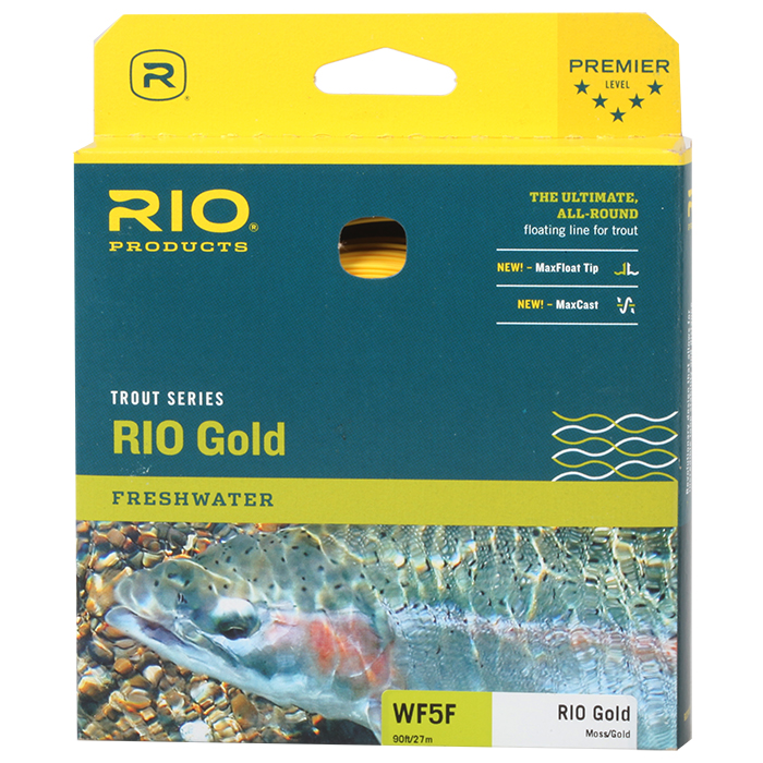 RIO GOLD NEW WF-3-F #3 WEIGHT FORWARD FLOATING FLY LINE MOSS & GOLD MAXCAST 